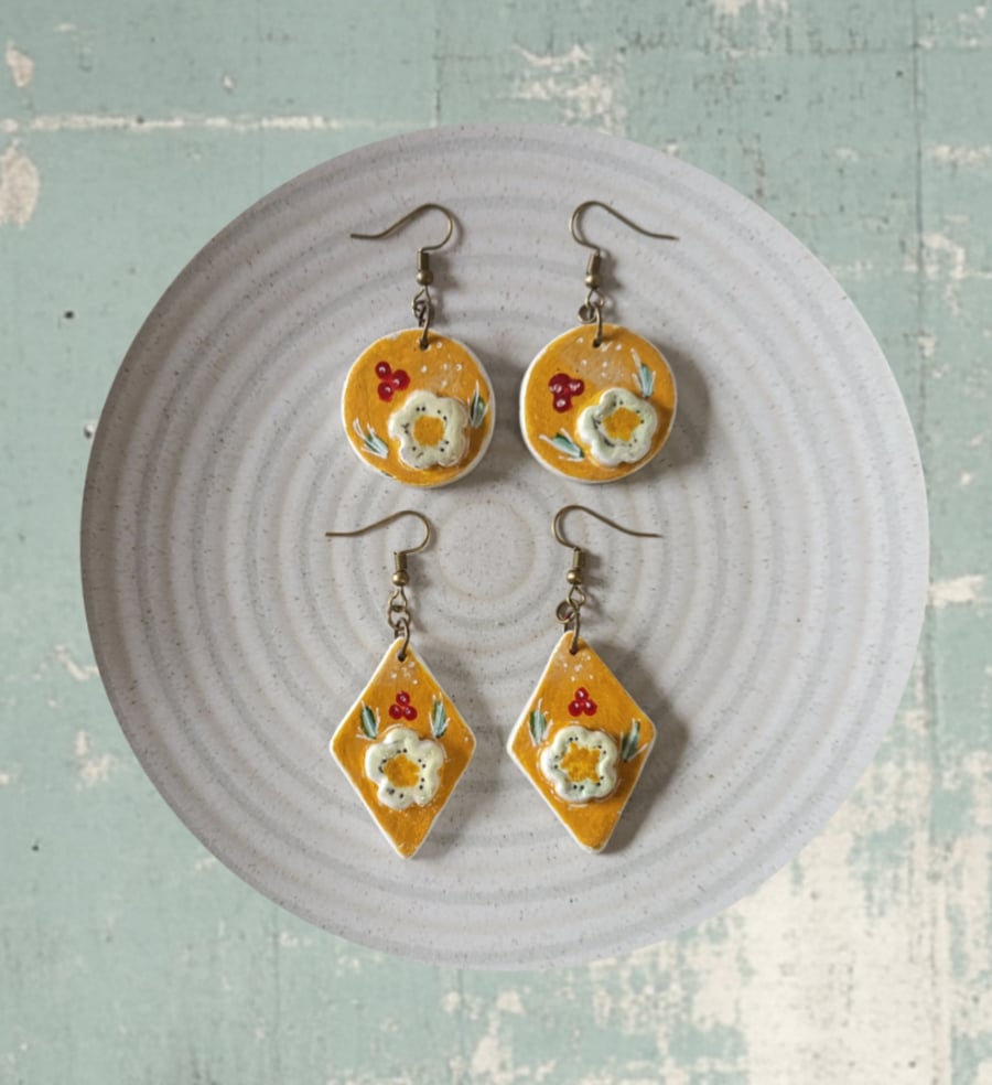 Hand-painted earrings 
