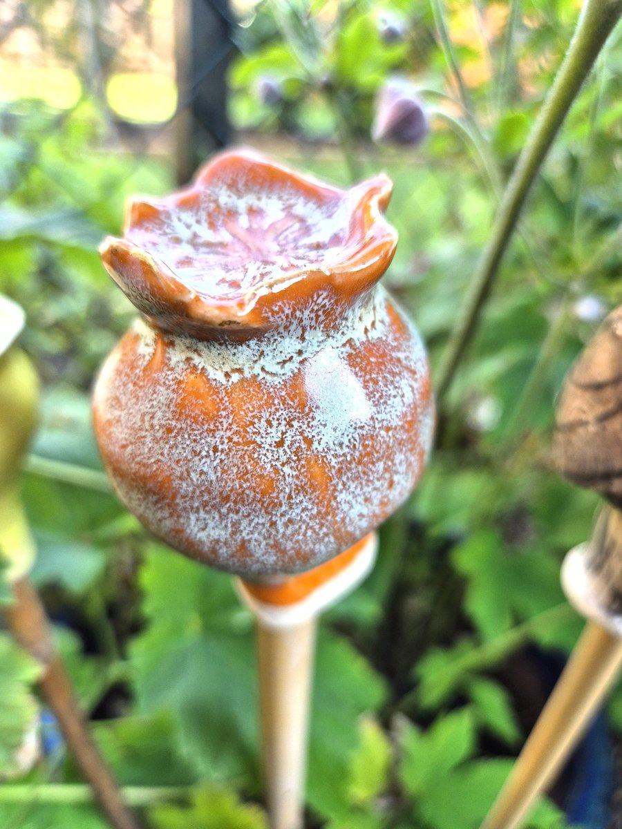 Stoneware Cane Topper – Nature Inspired