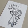 monday morning lemur - aceo