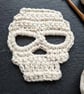 Crochet Skull Coaster  Handmade Gothic Home Décor  Rebel Series