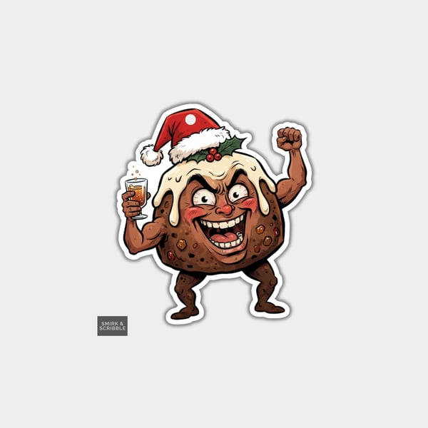 Unique Funny Christmas Gift Tags For Adults, 6pk - Cheeky Xmas Pudding