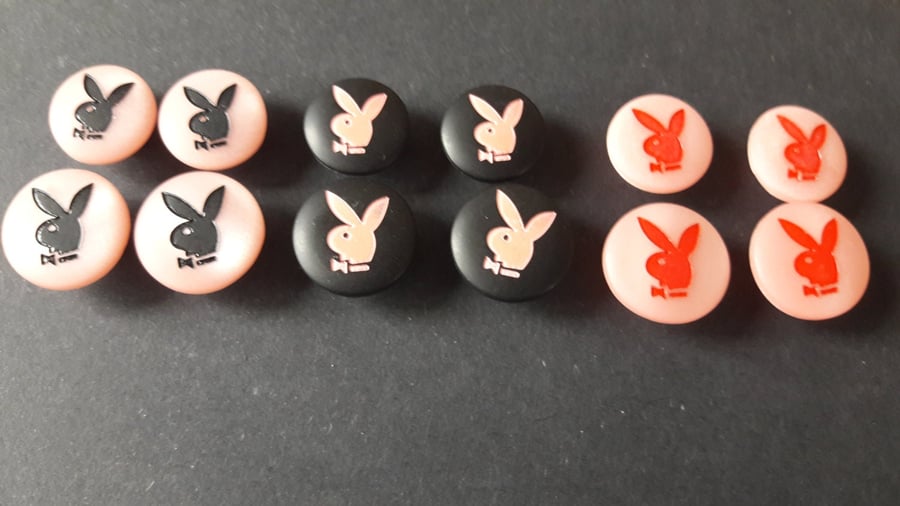 10.5mm 12.5mm Playboy shank Buttons in 3 colours