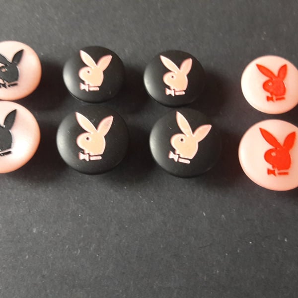 10.5mm 12.5mm Playboy shank Buttons in 3 colours