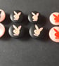 10.5mm 12.5mm Playboy shank Buttons in 3 colours
