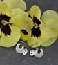 Sloth earrings in sterling silver - Image 1
