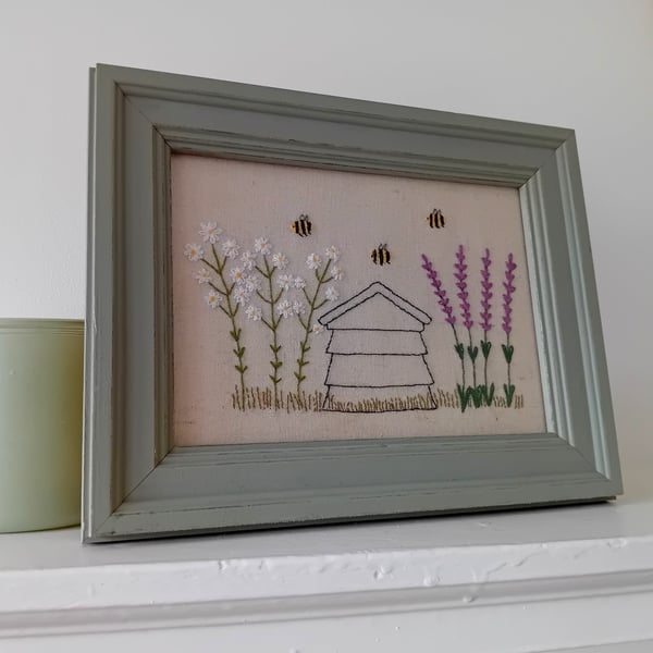 Hand Embroidered Framed Picture