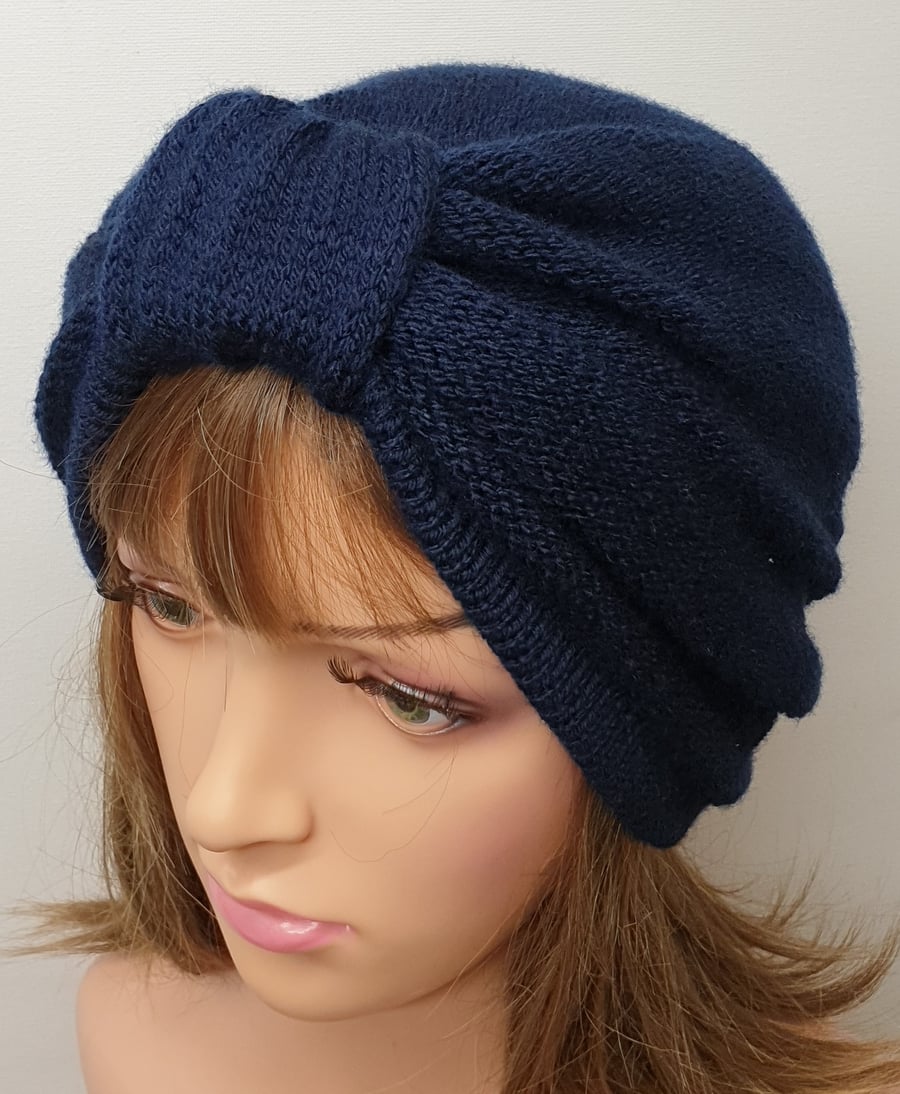 Knitted women turban hat