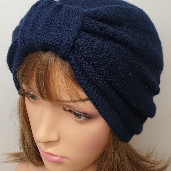 Knitted women turban hat