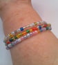 Set of 3 Stacking Memory Wire Cuff Bracelets with a Silver Plated Angel Charm - Image 3