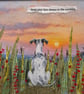 Framed textile dog picture.. keep your face always to the sunshine! - Image 1