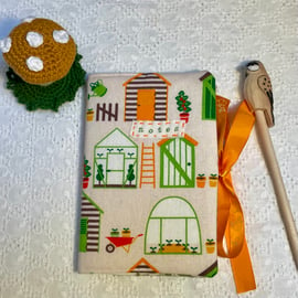 Reusable Greenhouse Fabric Notebook Cover and Notebook