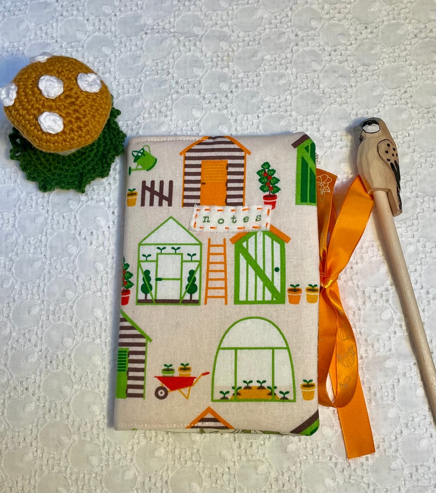Reusable Greenhouse Fabric Notebook Cover and Notebook