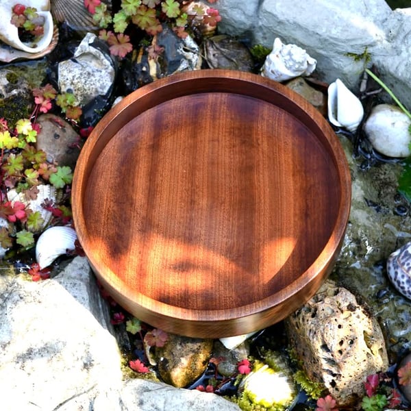African Mahogany Turned Bowl.