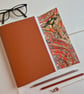 Burnt Orange Marble Journal or Sketchbook, A5 and A6 Sizes