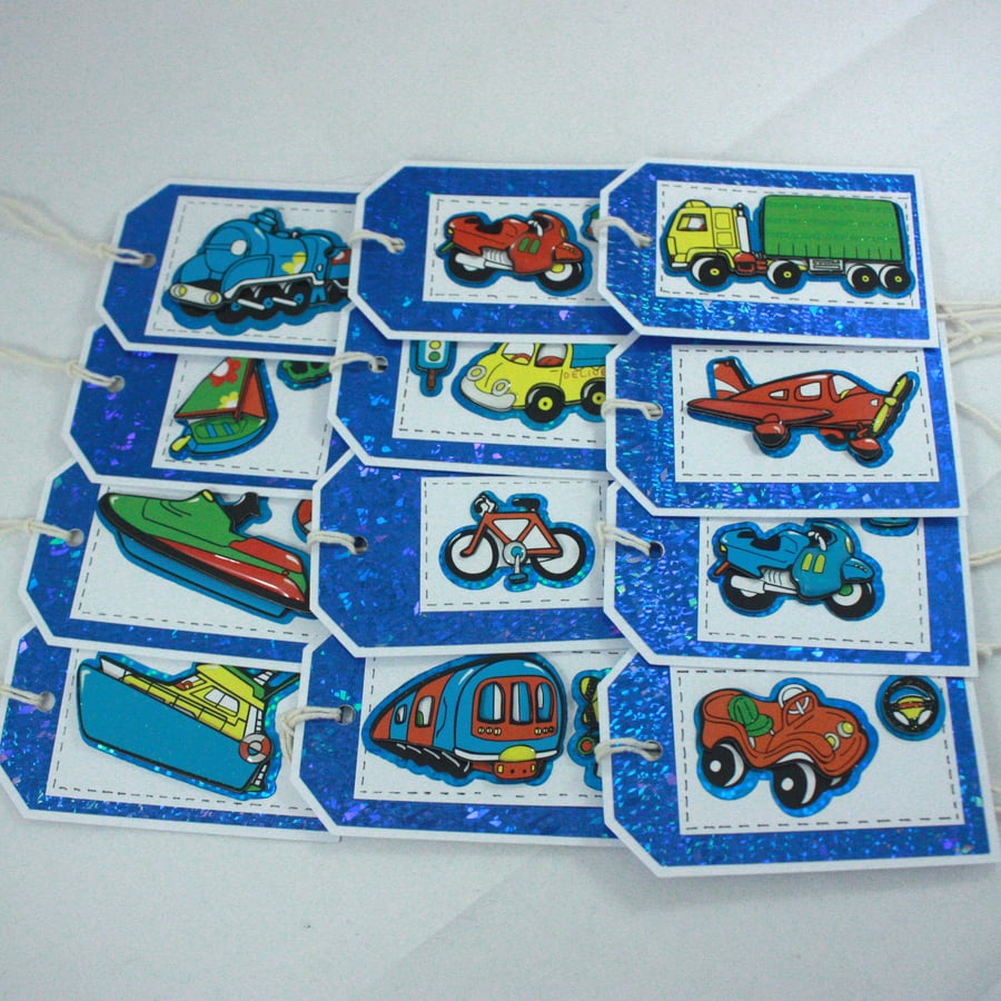 Pack of 12 gift tags or party bag tags