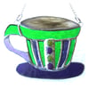 Teacup Stained Glass Suncatcher coffee cup mug 014