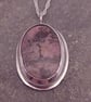 Beautiful Pink Rhodonite & Sterling Silver Summer Seconds Pendant  - Image 7