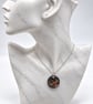 Nautilus Seashell Fused Glass Pendant with Real Platinum Lustre Motif - Image 5