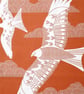 Red Kite Tea Towel Screen Printed Design Wall Art Hanger - Image 4
