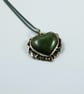 Jasper Heart Necklace, Sterling Silver & Copper Artisan Pendant - Image 4