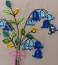 Mother's Day Card with Embroidered Bouquet of Bluebells  - Image 2