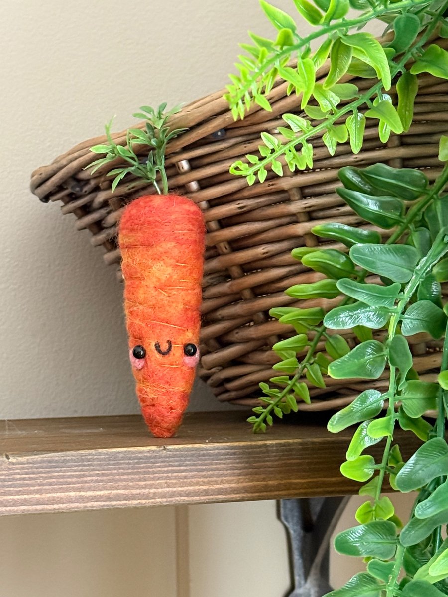 Needle Felted Carrot Doll
