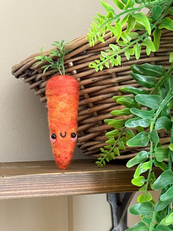 Needle Felted Carrot Doll