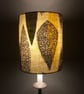 Iconic 50s MID CENTURY MODERN Leaf VIntage Barkcloth Fabric Lampshade option  - Image 7