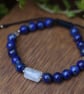 Lapis and Citrine Macrame Bracelet Handmade Natural Gemstone Bracelet