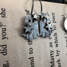 Ghost earrings for a glamerous and fun halloween - sterling silver