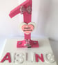 Personalized 1st Birthday Plaque: Wooden Number Keepsake, Rabbit Decor