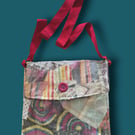 Patchwork-Inspired Crossbody Messenger Bag – Handmade from Upcycled Fabric Scrap