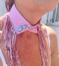 Pastel Pink & Lilac Detachable Statement Collar - Upcycled Crystal Neckcessory - Image 6