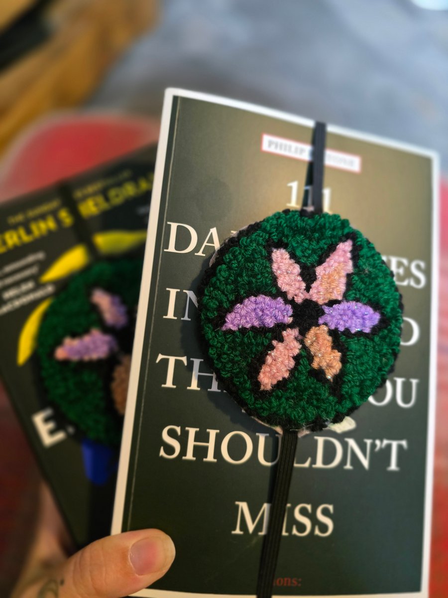 Punch Needle Flower Bookmark 