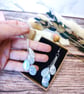 Blue and white teardrop earrings -  - 18k gold plate cubic zirconia earrings - Image 6