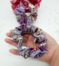 Purple pattern matching clip on bow and scrunchie - Image 5