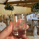  personalised laser engraved  50ml shot glass wedding add any names 