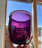 Handblown Purple Indoor Glass Plant Pot  - Image 4