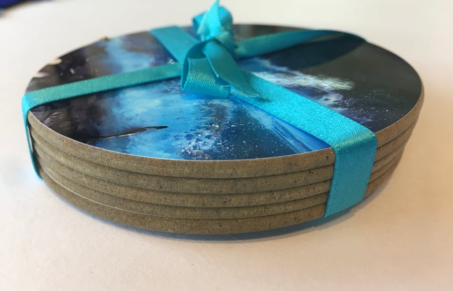 Seascape coasters. Mixed or choose a favourite design.