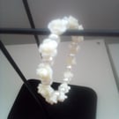 White Rose Beaded Bracelet
