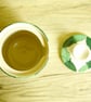Ceramic Storage Jar with Lid - Green Beech Leaves - Image 3