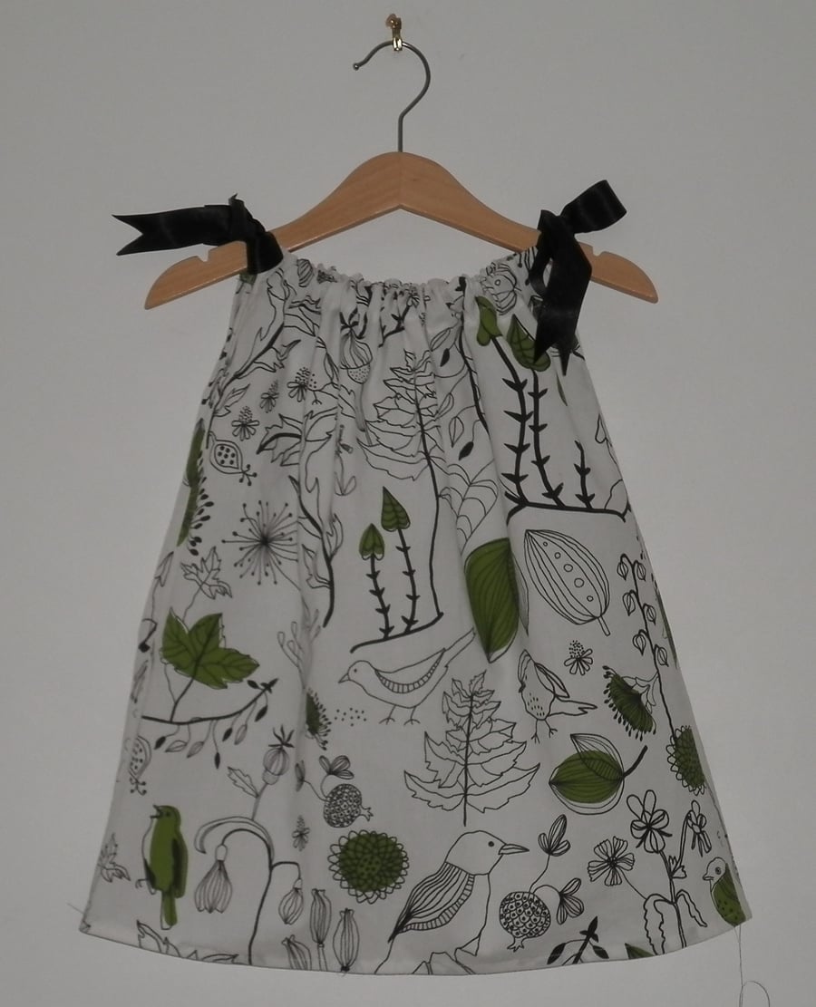 SALE cotton bird pillow case dress 1 years. FREE POSTAGE