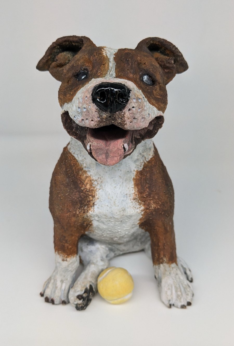 Staffy and Ball Sculpture 