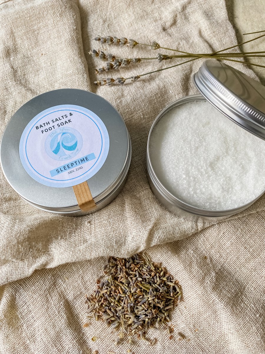 Sleeptime bath salts and foot soak - essential oils