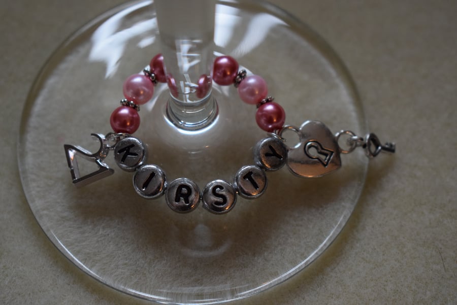 Wine Glass Charm 21st Birthday Personalised