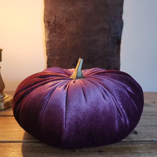 Decorative weighted Handcrafted Velvet Pumpkins