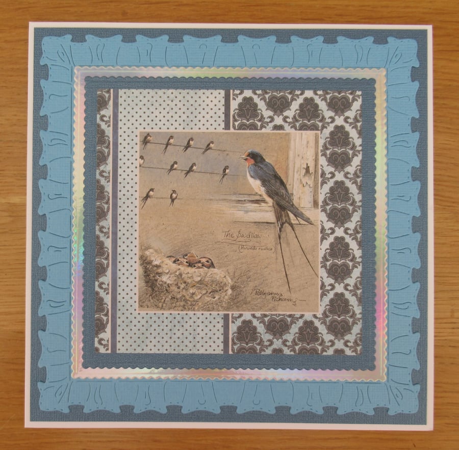 7x7 Swallow Card - For Any Occasion