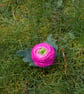 Handmade Felted Wool Flower Brooch - Image 2