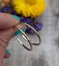9ct Gold 'Meadow' Patterned Hoop Earrings - JBJ1060 - Image 1