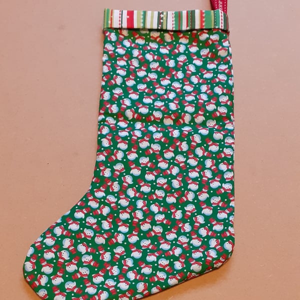 Snowmen Christmas Stocking – Green 